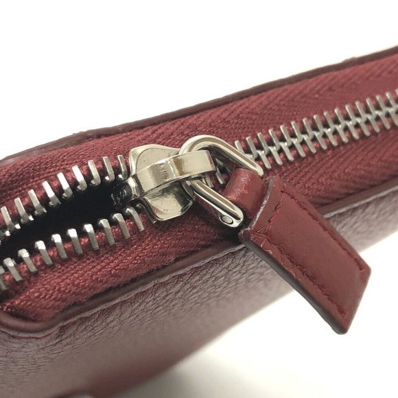 PRADA Logo gradient Zip Around Wallet Long Wallet RedBased/SilverHardware - Picture 5 of 12